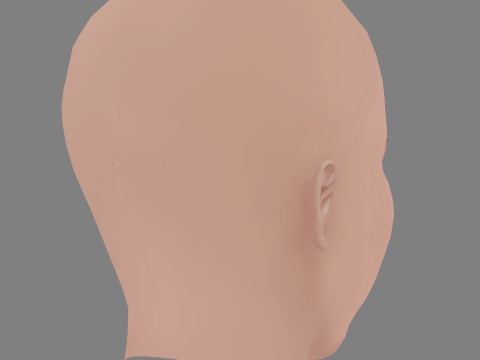 Adriana Ugarte Head - 无头发 - 低聚游戏头 3D 模型