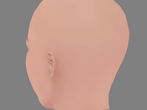 Agatha Moreira Head - No Hair - Low poly head for game Modello 3D
