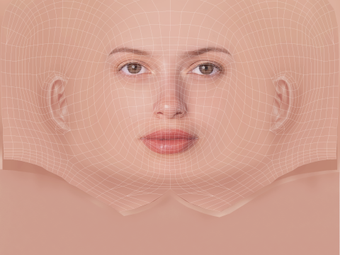 Agatha Moreira Head - No Hair - Low poly head for game Modello 3D