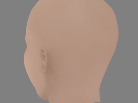 Agathe Rousselle Head - No Hair - Low poly head for game 3D Model