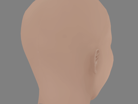 Agathe Rousselle Head - No Hair - Low poly head for game 3D Model