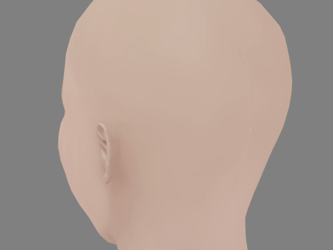 Aglaya Tarasova Head - No Hair - Low poly head for game Modello 3D