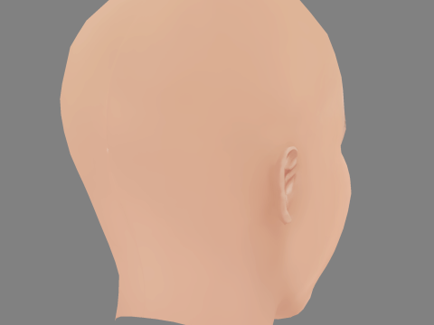 Aida Folch Head - No Hair - Low poly head for game 3D 模型