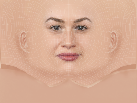 Aida Folch Head - No Hair - Low poly head for game 3D 模型
