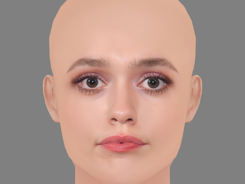 Aimee Lou Wood Head - No Hair - Low poly head for game 3D मॉडल
