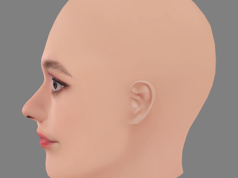 Aimee Lou Wood Head - No Hair - Low poly head for game 3D मॉडल