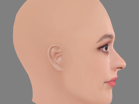 Aimee Lou Wood Head - No Hair - Low poly head for game 3D मॉडल