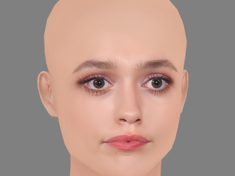 Aimee Lou Wood Head - No Hair - Low poly head for game 3D मॉडल