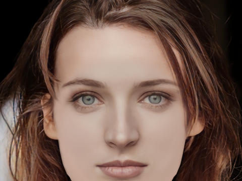 Airlie Dodds Head - No Hair - Low poly head for game 3D Model