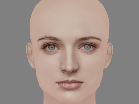 Airlie Dodds Head - No Hair - Low poly head for game 3D Модель