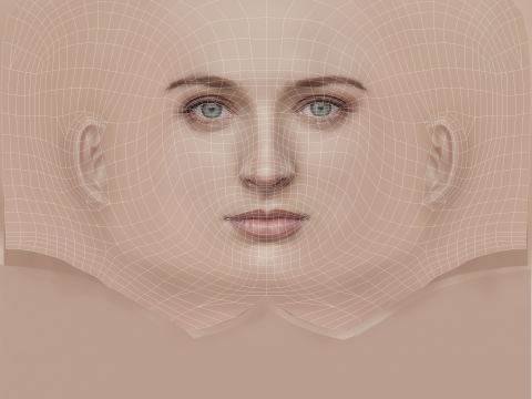 Airlie Dodds Head - No Hair - Low poly head for game 3D Модель