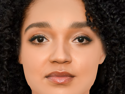 Aisha Dee Head - No Hair - Low poly head for game 3D Model