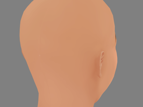 Aisha Dee Head - No Hair - Low poly head for game 3D-Modell