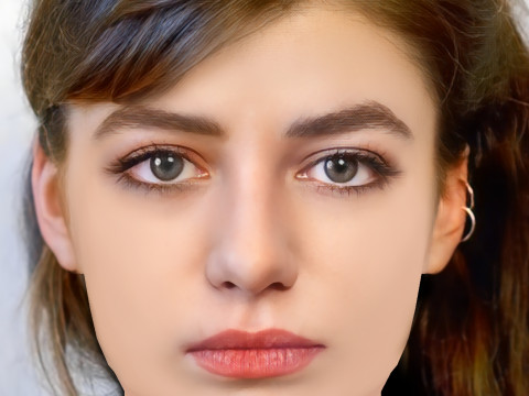 Alba Gaia Bellugi Head - No Hair - Low poly head for game 3Dモデル