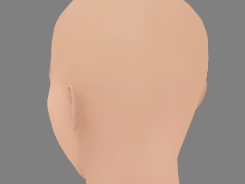 Alba Gaia Bellugi Head - No Hair - Low poly head for game 3D 모델
