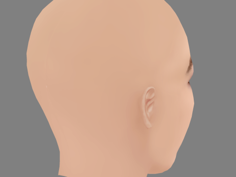 Alba Gaia Bellugi Head - No Hair - Low poly head for game 3D 모델