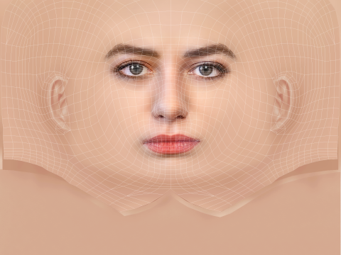 Alba Gaia Bellugi Head - No Hair - Low poly head for game 3D 모델
