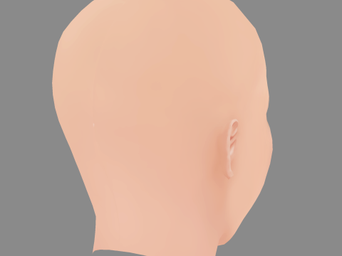 Alba Rohrwacher Head - No Hair - Low poly head for game Modelo 3D