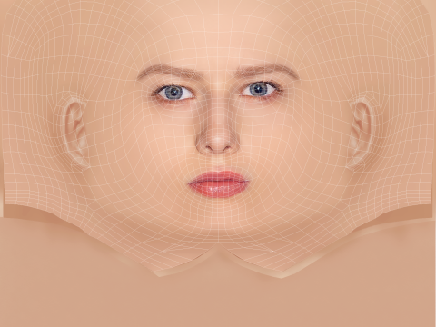 Aleksandra Bortich Head - No Hair - Low poly head for game Modello 3D