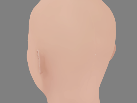 Alexis Whelan Head - No Hair - Low poly head for game 3D 모델