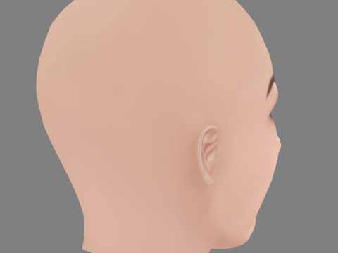 Alexis Whelan Head - No Hair - Low poly head for game 3D 모델