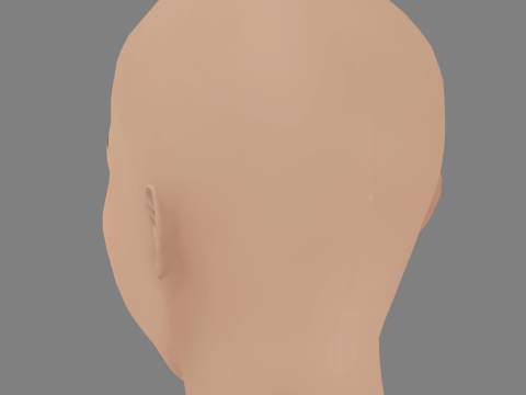 Alice Braga Head - No Hair - Low poly head for game 3D Model