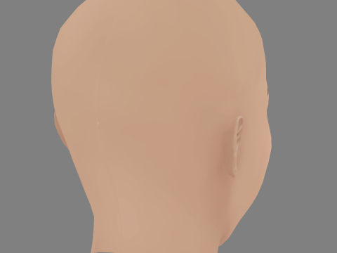 Alice Braga Head - No Hair - Low poly head for game 3D Model
