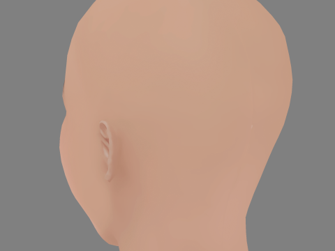 Alice Isaaz Head - No Hair - Low poly head for game 3D Model