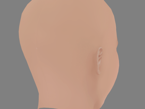 Alice Isaaz Head - No Hair - Low poly head for game 3D Model