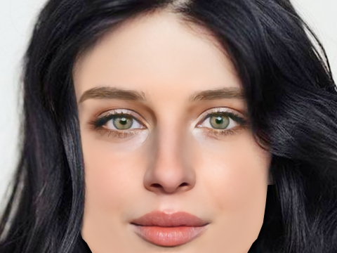 Alice Pagani Head - No Hair - Low poly head for game 3D Model