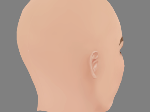 Alice Pagani Head - No Hair - Low poly head for game 3D 모델