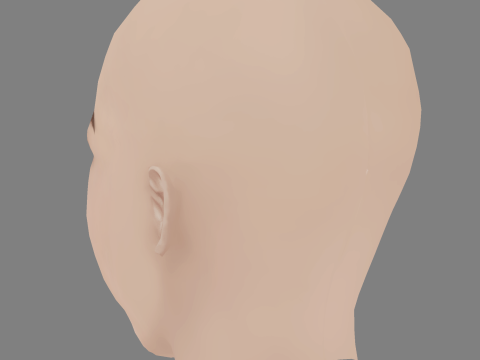Alina Lanina Head - No Hair - Low poly head for game 3Dモデル
