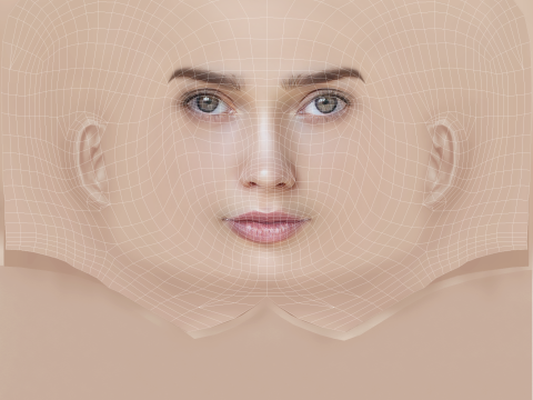 Alina Lanina Head - No Hair - Low poly head for game 3Dモデル