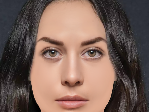 Zuria Vega Head - No Hair - Low poly head for game 3Dモデル