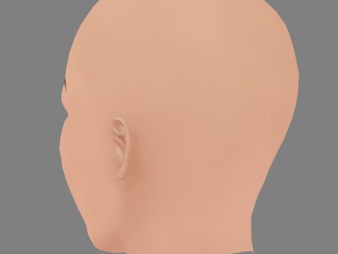 Zuria Vega Head - No Hair - Low poly head for game 3D-Modell
