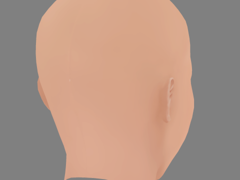 Zuria Vega Head - No Hair - Low poly head for game 3D-Modell