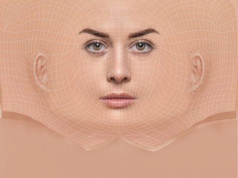 Zuria Vega Head - No Hair - Low poly head for game 3D-Modell