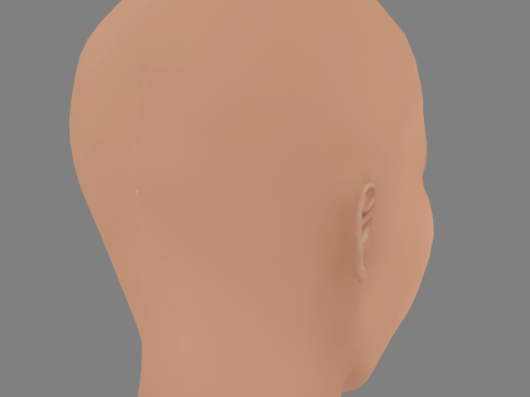 Zoe Kravitz Head - No Hair - Low poly head for game Modelo 3D