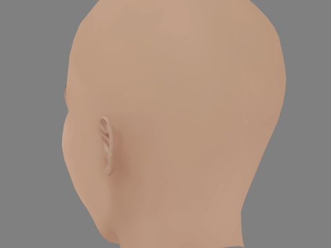 Zita Hanrot Head - No Hair - Low poly head for game 3D Model