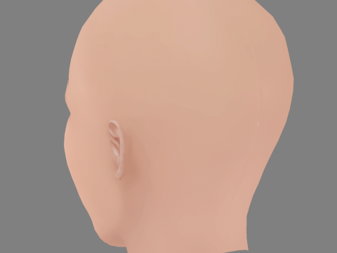 Zion Moreno Head - No Hair - Low poly head for game 3D 모델