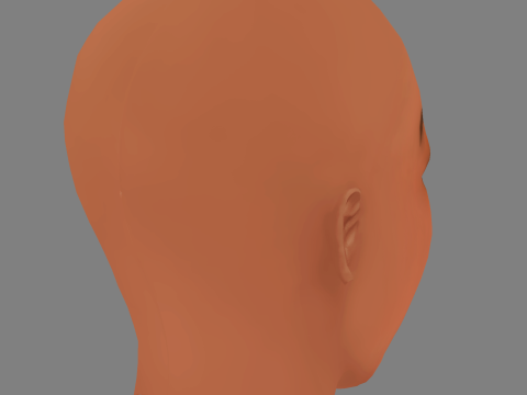 Zaris-Angel Hator Head - No Hair - Low poly head for game 3D Modell