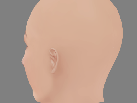 Yerin Ha Head - No Hair - Low poly head for game 3D Модель
