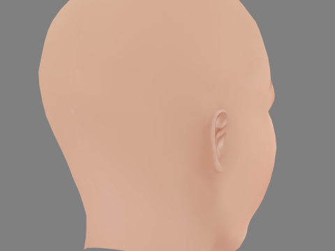 Yerin Ha Head - No Hair - Low poly head for game 3D Модель