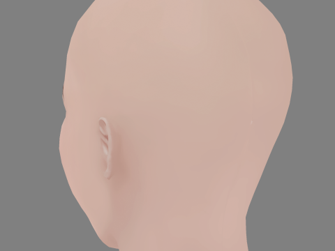 Ximena Romo Head - No Hair - Low poly head for game 3D Модель