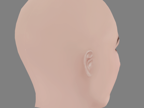 Ximena Romo Head - No Hair - Low poly head for game 3D Модель