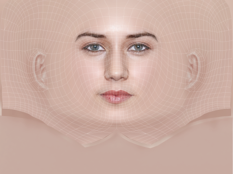 Ximena Romo Head - No Hair - Low poly head for game 3D Модель
