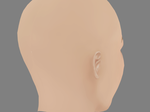 Violet McGraw Head - No Hair - Low poly head for game 3D Modell