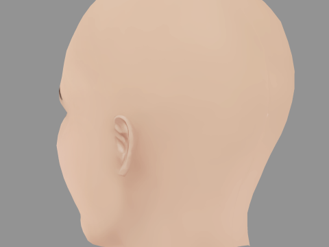Vimala Pons Head - No Hair - Low poly head for game 3Dモデル