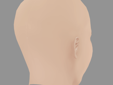 Vimala Pons Head - No Hair - Low poly head for game 3Dモデル
