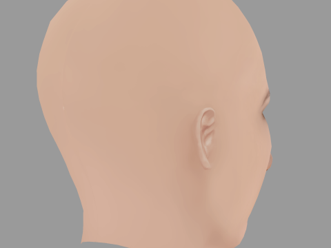 Viktoriya Isakova Head - No Hair - Low poly head for game 3D 模型